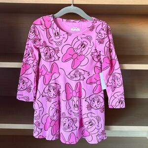 ✨$10✨ 💗 NWT•Disney Charm•Minnie Mouse Long Sleeve Print Dress | 2T